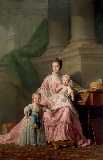 La reine Charlotte avec ses deux fils aînés - Allan Ramsay